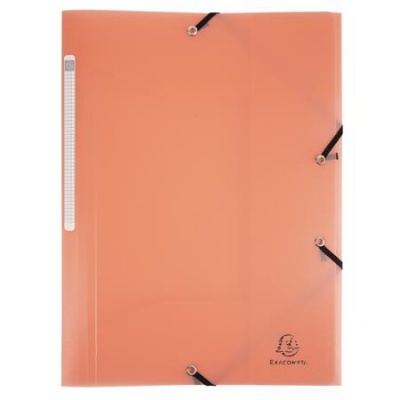 Gumis mappa, PP, A4, EXACOMPTA "Chromaline Pastel", korall