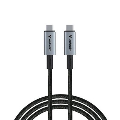 USB kábel, USB-C - USB-C, 1,2 m, 240W, VERBATIM, fekete
