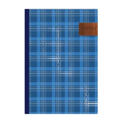 Jegyzetfüzet, A5, vonalas, 96 lap, TOPTIMER "Notes", kék skótkockás