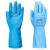 Védőkesztyű, latex, élelmiszer-feldolgozáshoz, XL méret, kék